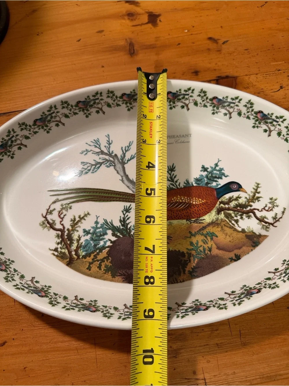 Portmeirion Vintage Birds of Britain Pheasant Oval Serving Platter